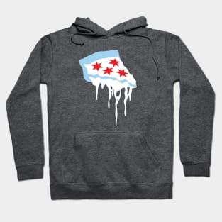 Chicago Flag as Pizza Hoodie